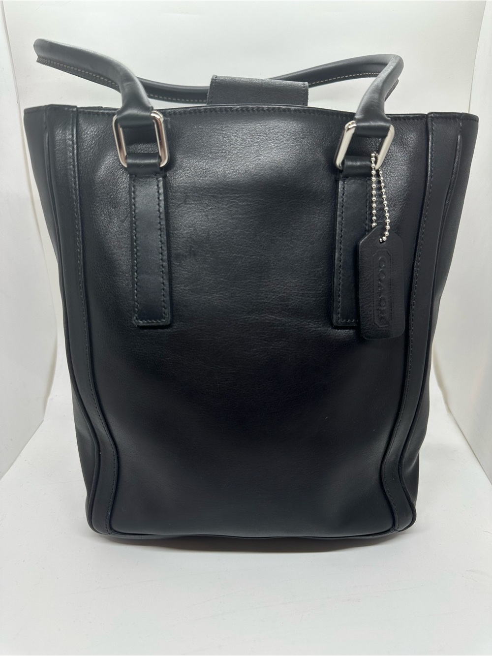 Coach Black Leather Tote Shoulder Bag